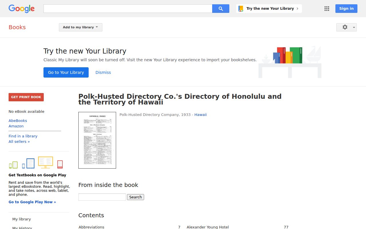 Ewa Gentry city directory method in the 1933 Polk-Husted volume